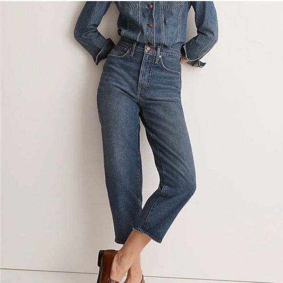 MADEWELL Balloon Jeans medium wash size 26 - Picture 1 of 4